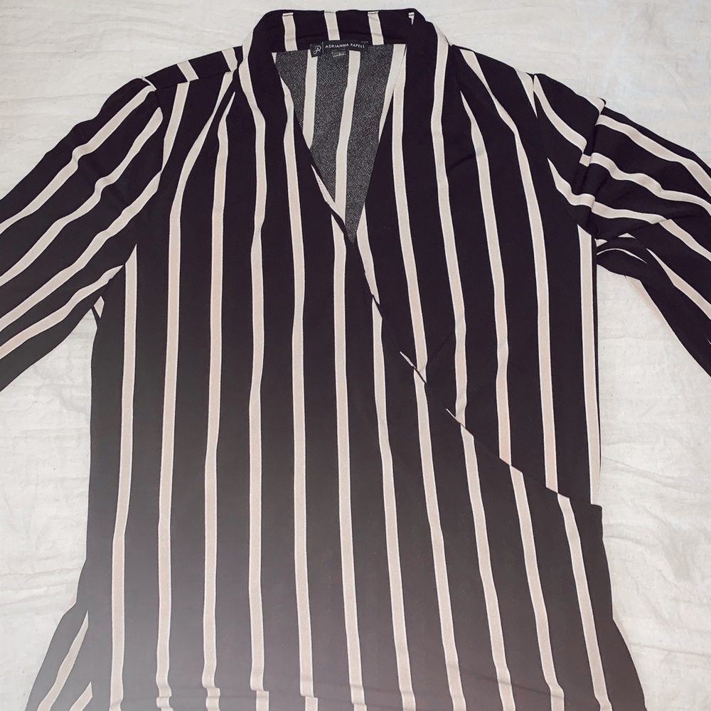 Striped long sleeve blouse